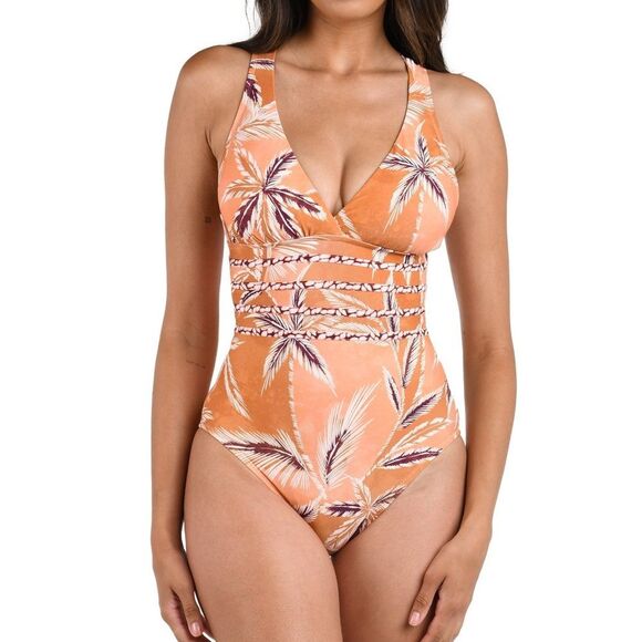 La Blanca Sandy Cove Multi-Strap Cross-Back One Piece - Picture 1 of 4
